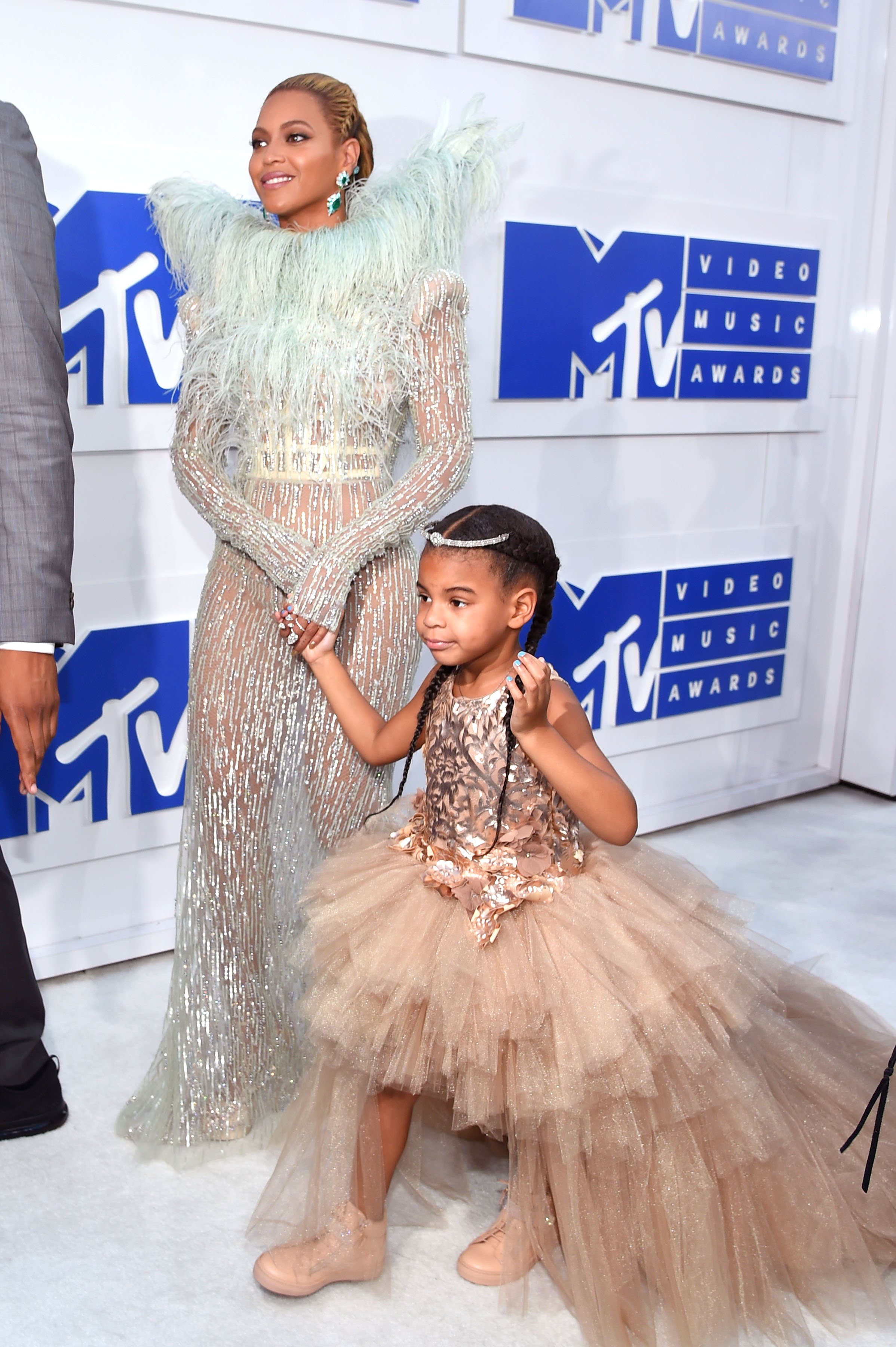 Beyonce and Blue Ivy attend the 2016 MTV Video Music Awards at Madison Square Garden on August 28, 2016 in New York City