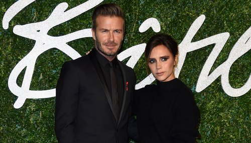David and Victoria Beckham attend the British Fashion Awards at London Coliseum on December 1, 2014 in London, England