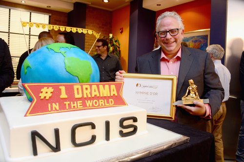 Producer Gary Glasberg, celebrates 'NCIS' being named he most-watched drama in the World after receiving the International TV Audience Award at Monte-Carlo Television Festival on August 7, 2014 in Valencia