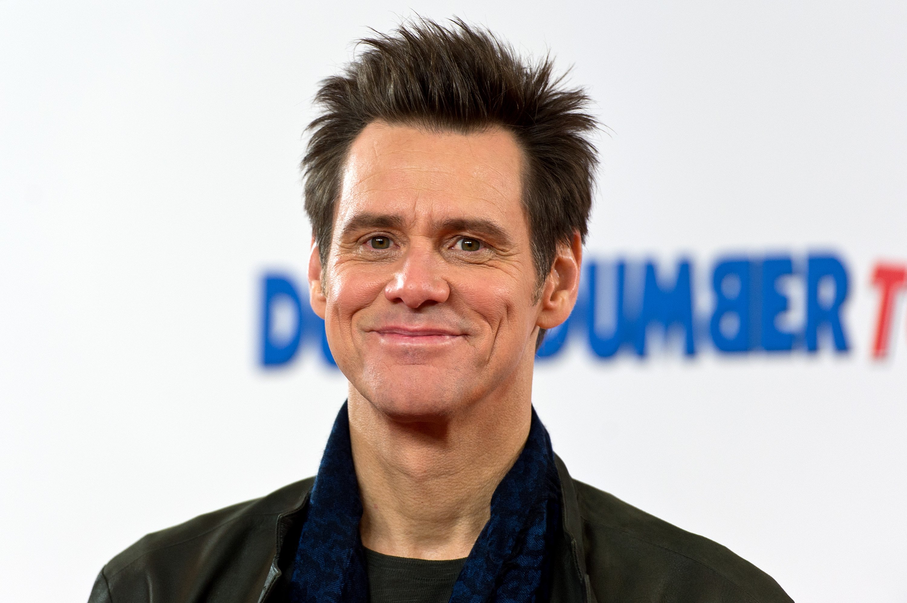 Jim Carrey attends a photocall for 'Dumb and Dumber To' on November 20, 2014 in London