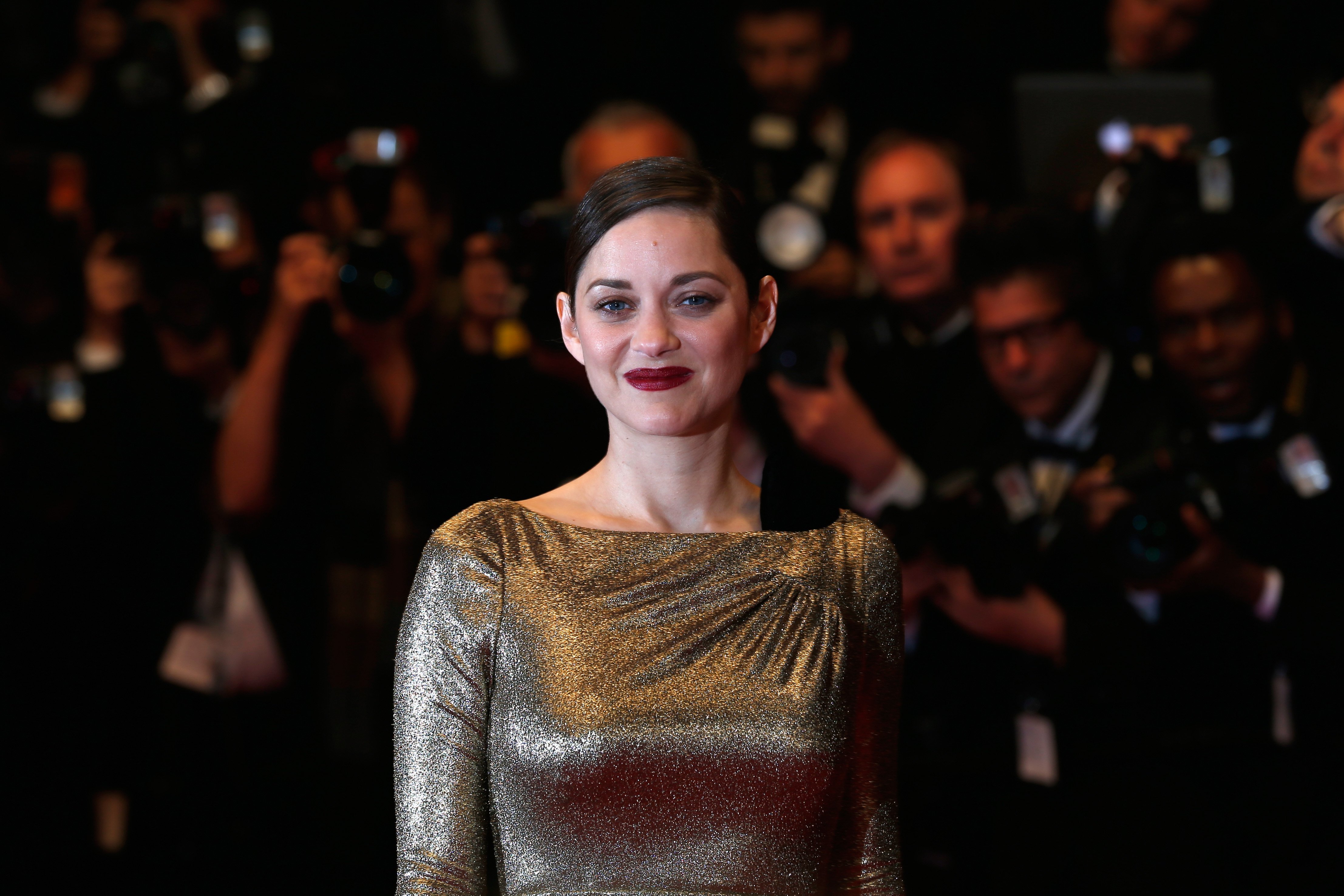 Marion Cotillard leaves the 'From The Land Of The Moon' premiere during the 69th annual Cannes Film Festival at the Palais des Festivals on May 15, 2016 