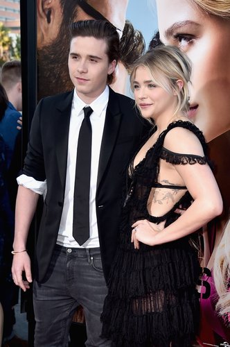 Brooklyn Beckham and Chloe Grace Moretz attend the premiere of Universal Pictures' 'Neighbors 2: Sorority Rising' at the Regency Village Theatre on May 16, 2016 in Westwood