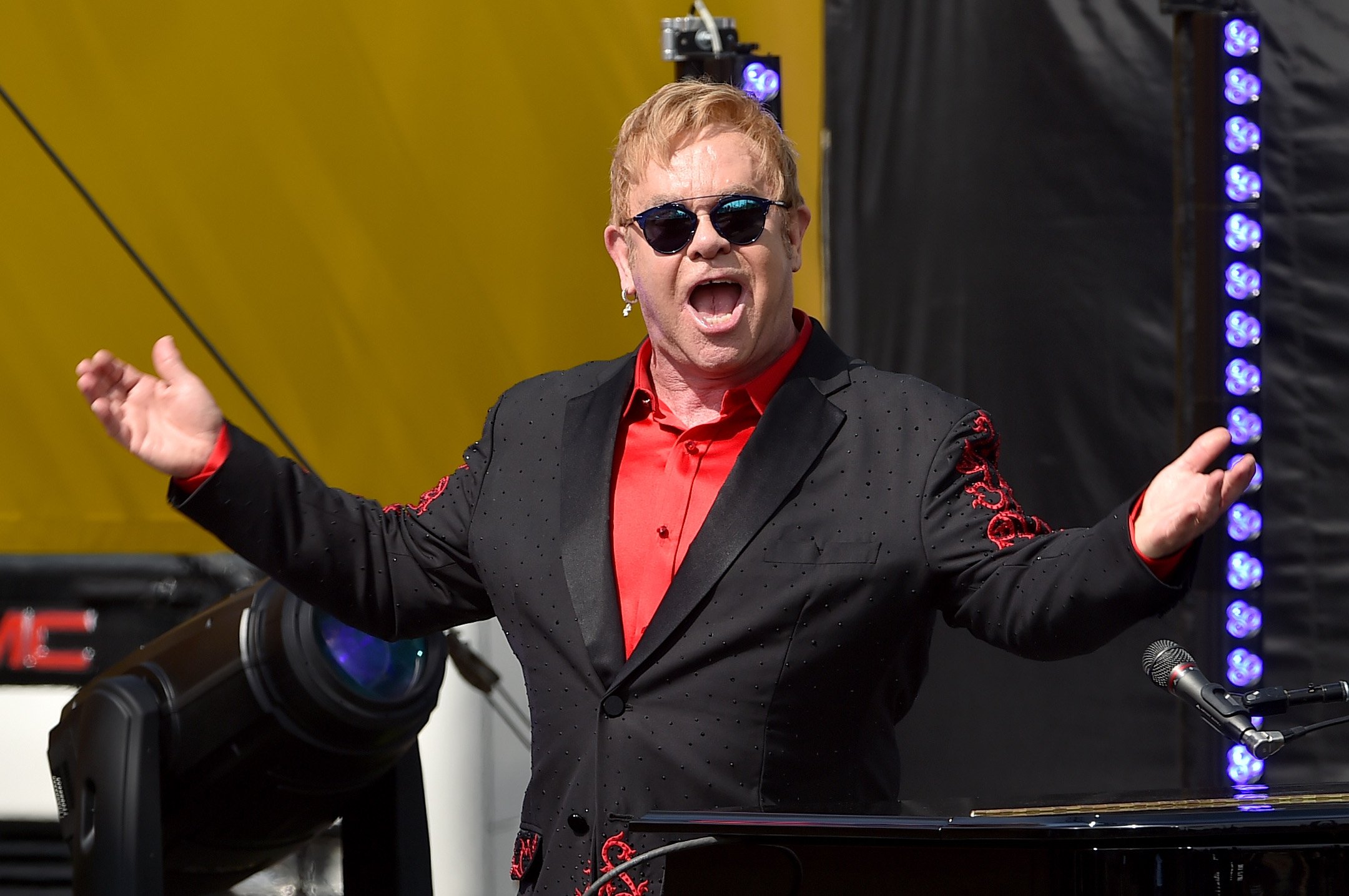 Elton John performs live on the Sunset Strip, on February 27, 2016