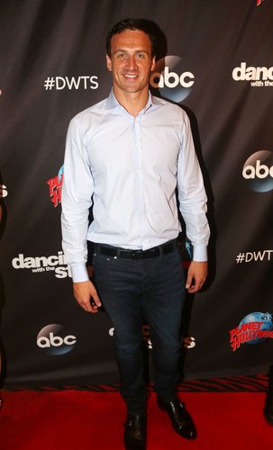 Ryan Lochte poses as Season 23 of 'Dancing With The Stars' meets the press at Planet Hollywood Times Square on September 7, 2016 in New York City