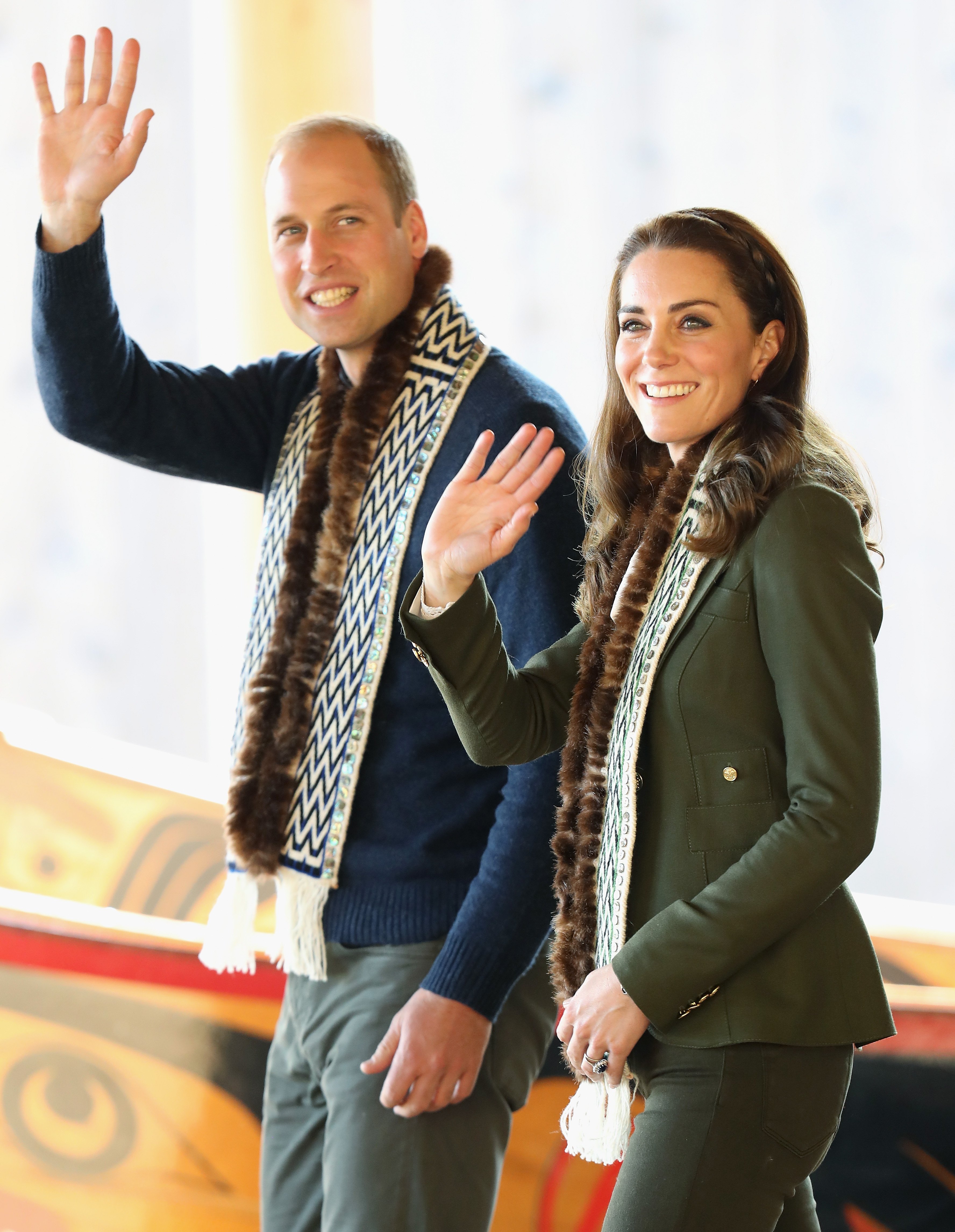 Prince William, Duke of Cambridge and Catherine, Duchess of Cambridge was as tey visit the Haida Heritage Centre during the Royal Tour of Canada on September 30, 2016 in Haida Gwaii, Canada