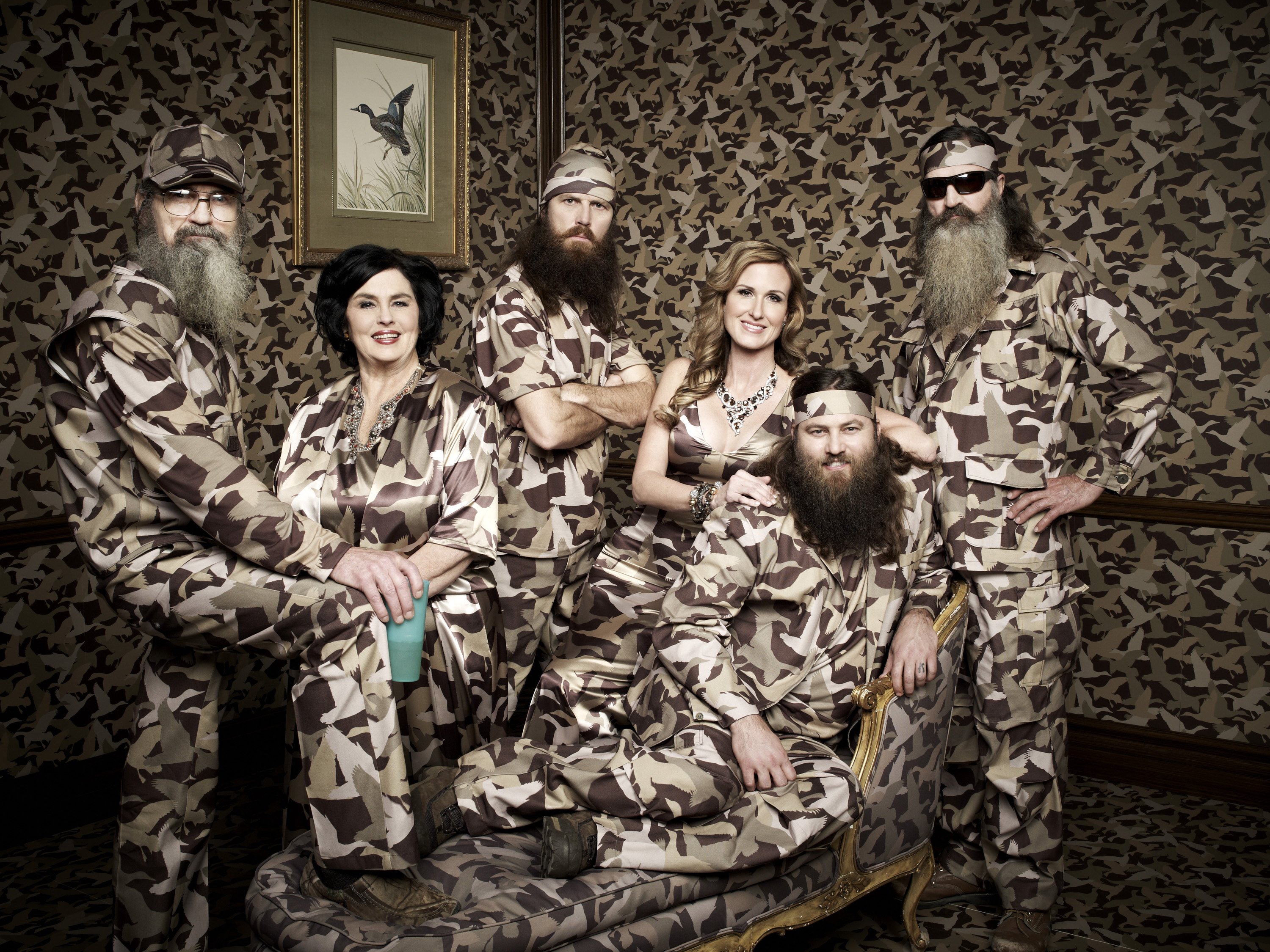 Si Robertson, Ms. Kay Robertson, Jase Robertson, Korie Robertson, Willie Robertson, Phil Robertson of ‘Duck Dynasty’