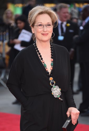 Meryl Streep arrives for the UK film premiere of 'Florence Foster Jenkins' at Odeon Leicester Square on April 12, 2016 in London