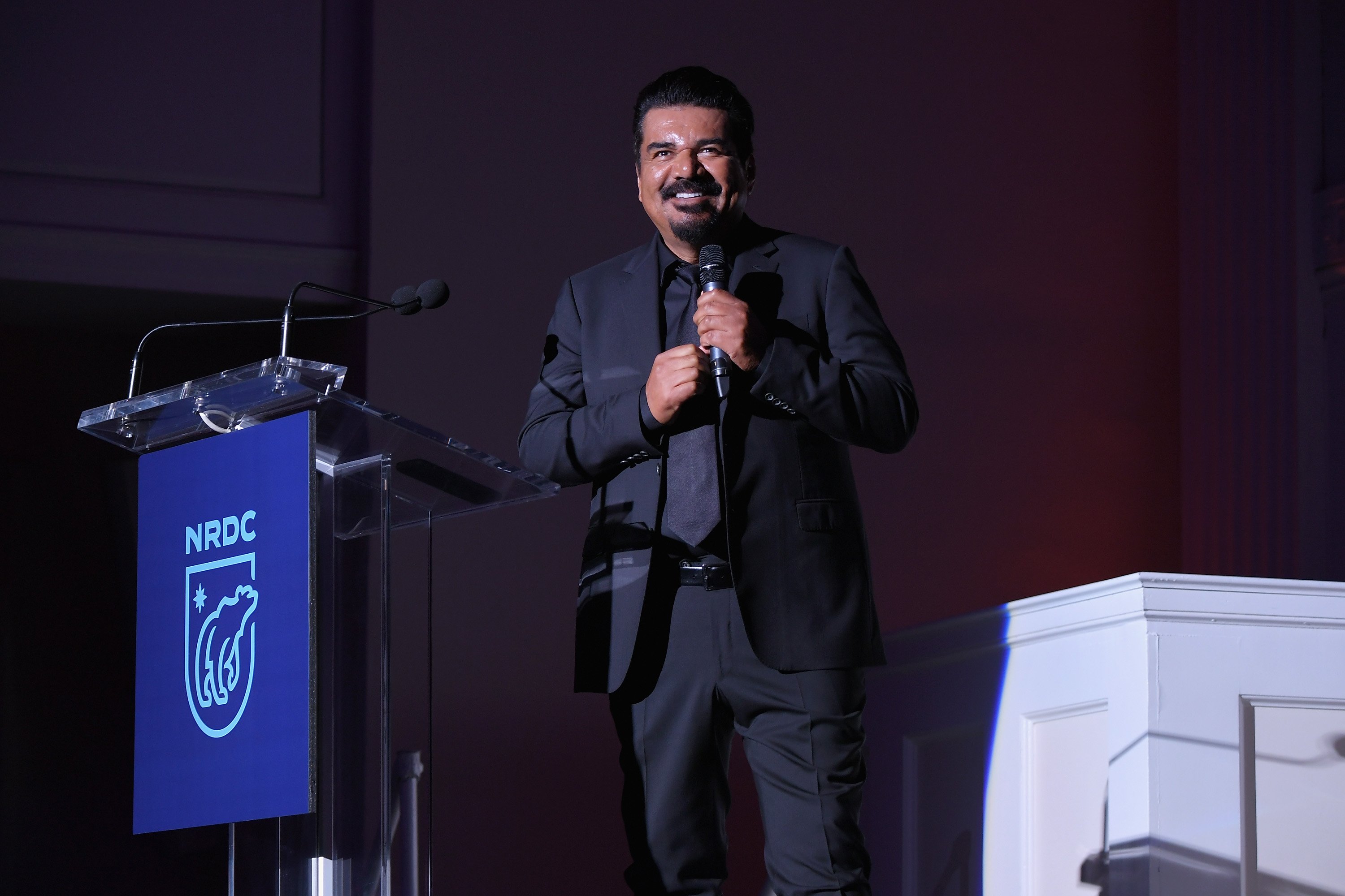 George Lopez performs onstage during the Natural Resources Defense Council's 'NRDC's Night of Comedy' Benefit with Seth Meyers, John Oliver, George Lopez, Mike Birbiglia and Hasan Minhaj on November 9, 2016 in New York Cit