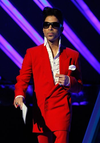 Prince presents the Best Female R&B Performance award during the 50th annual Grammy awards held at the Staples Center on February 10, 2008 in Los Angeles