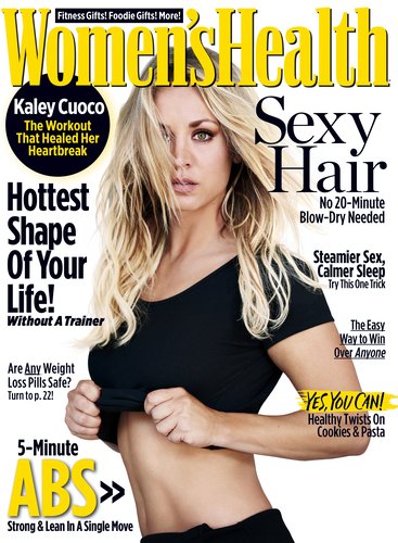 Kaley Cuoco covers the December 2016 issue of Women's Health