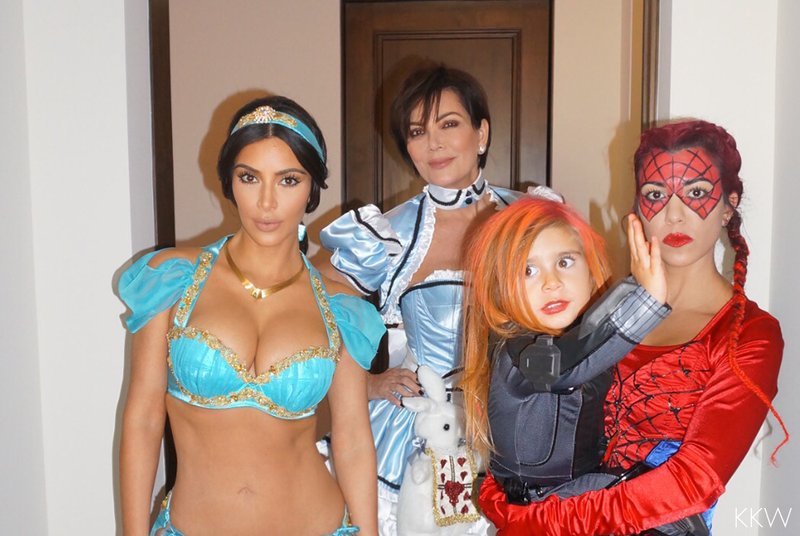 Kim Kardashian, Kourtney Kardashian and Kris Jenner celebrate Halloween 2016