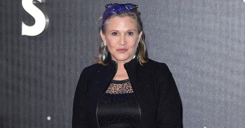 Carrie Fisher attends the European Premiere of 'Star Wars: The Force Awakens' at Leicester Square on December 16, 2015 in London