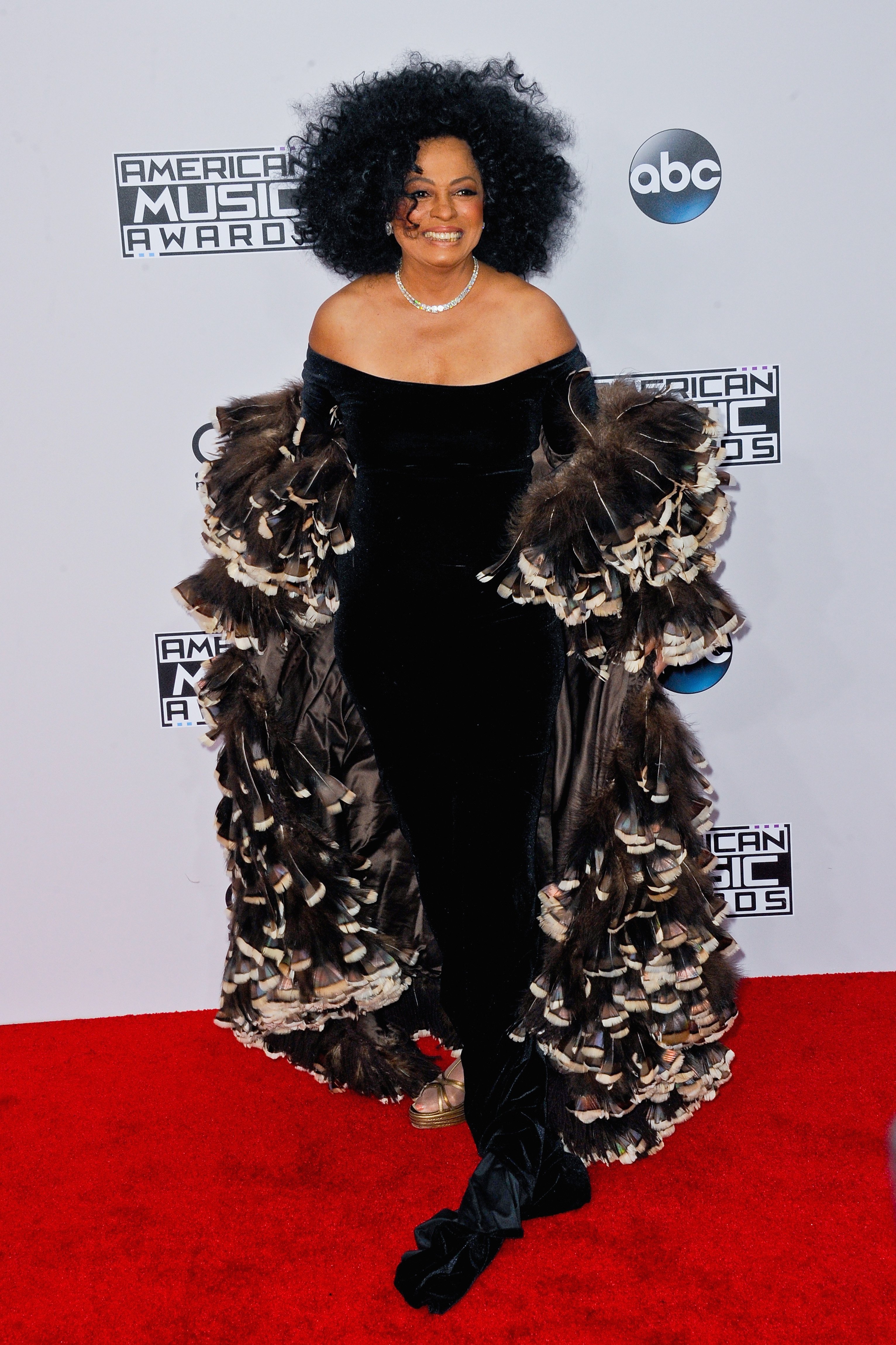 Diana Ross arrives for the 42nd Annual American Music Awards held at Nokia Theatre L.A. Live on November 23, 2014 in Los Angeles