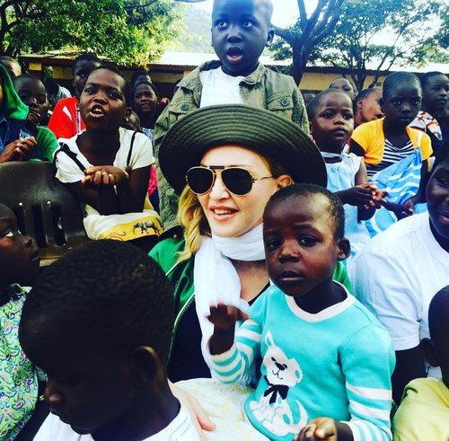 Madonna visits an orphanage in Malawi, July 2016 