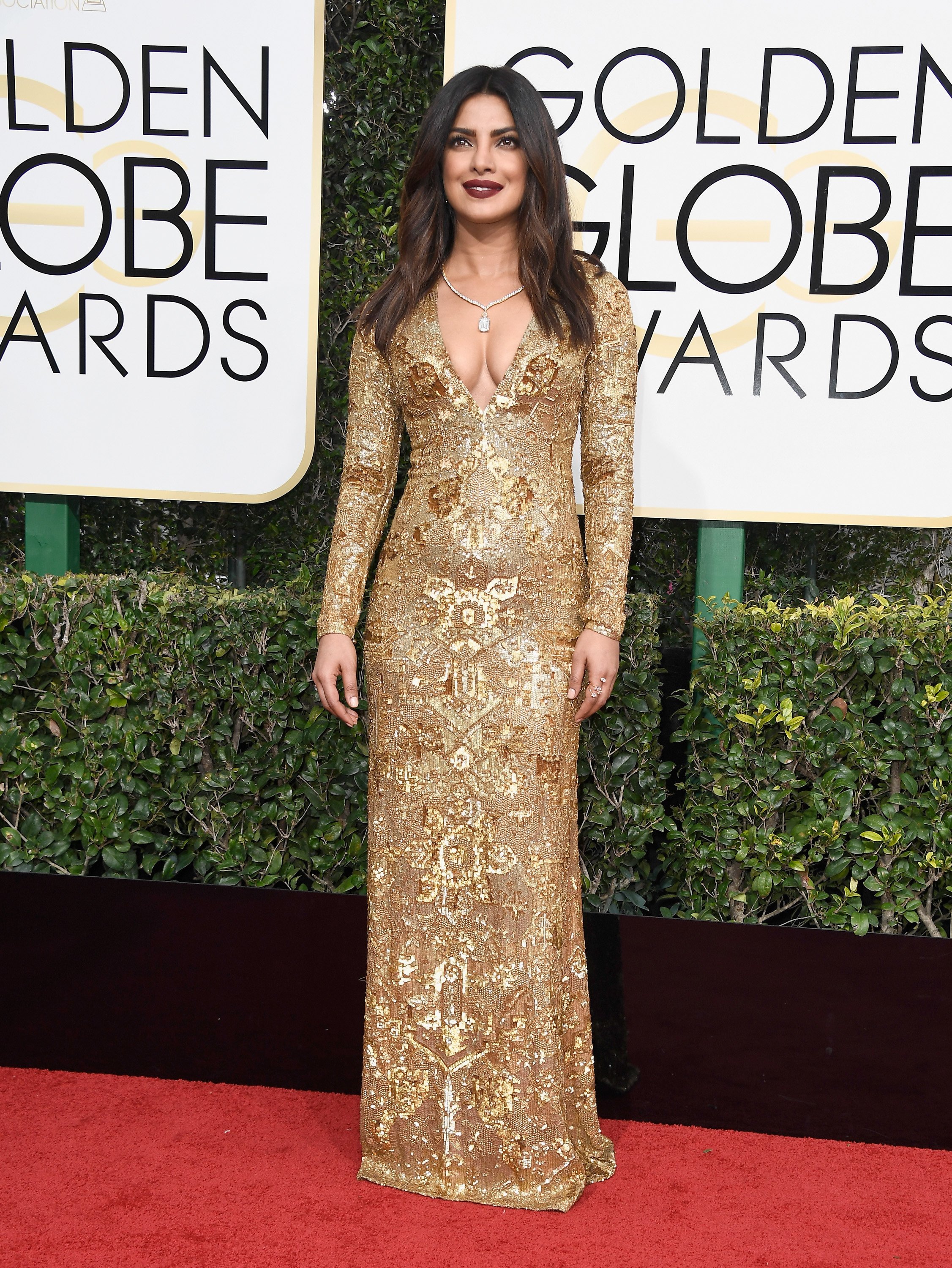 Priyanka Chopra attends the 74th Annual Golden Globe Awards at The Beverly Hilton Hotel on January 8, 2017 in Beverly Hills