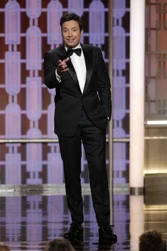 Host Jimmy Fallon takes the stage at the 74th Annual Golden Globe Awards on Jan. 8, 2017 in Beverly Hills