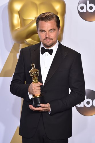 Leonardo DiCaprio, winner of the award for Best Actor in a Leading Role for 'The Revenant,' poses in the press room during the 88th Annual Academy Awards at Loews Hollywood Hotel on February 28, 2016 in Hollywood