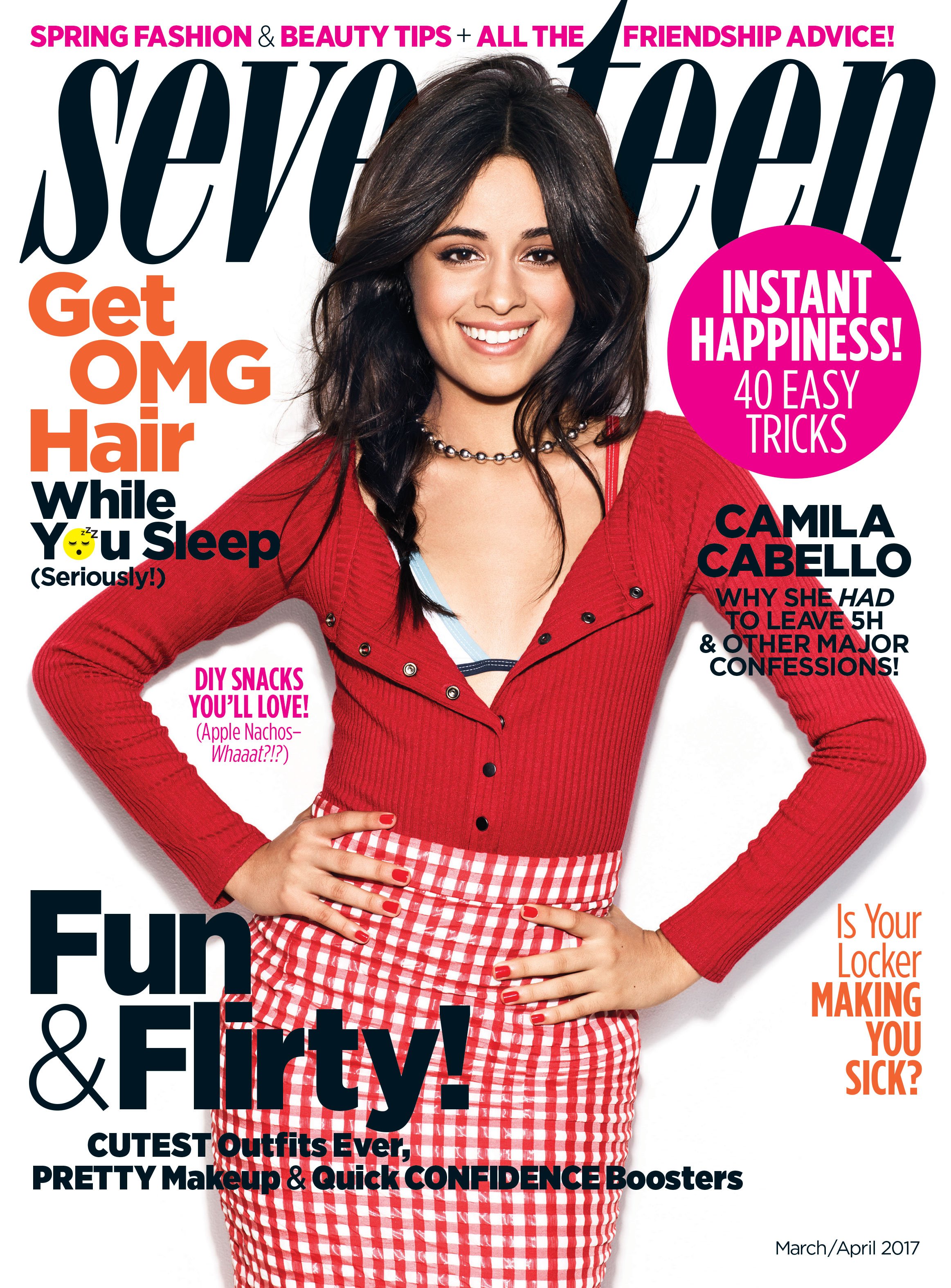 Camila Cabello appears on the March/April 2017 cover of Seventeen