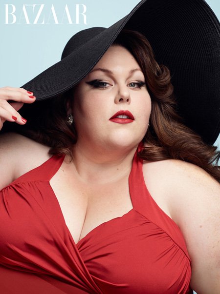 Chrissy Metz in a photoshoot for HarpersBazaar.com