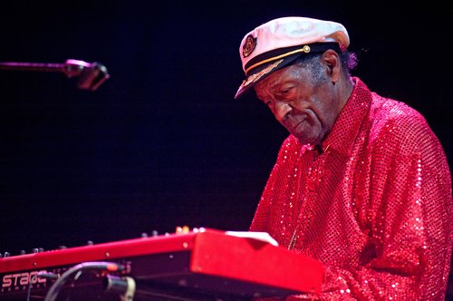 Chuck Berry performs at the Congress Theater on January 1, 2011 in Chicago, Illinois