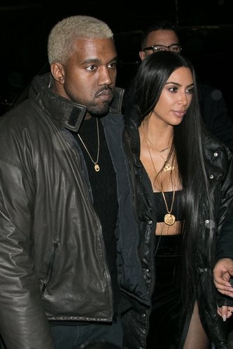 Kanye West and Kim Kardashian West are seen on February 14, 2017 in New York City