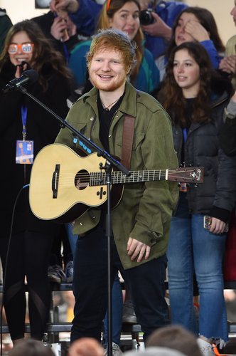 Ed Sheeran performs on NBC's 'Today' at Rockefeller Plaza on March 8, 2017 in New York City