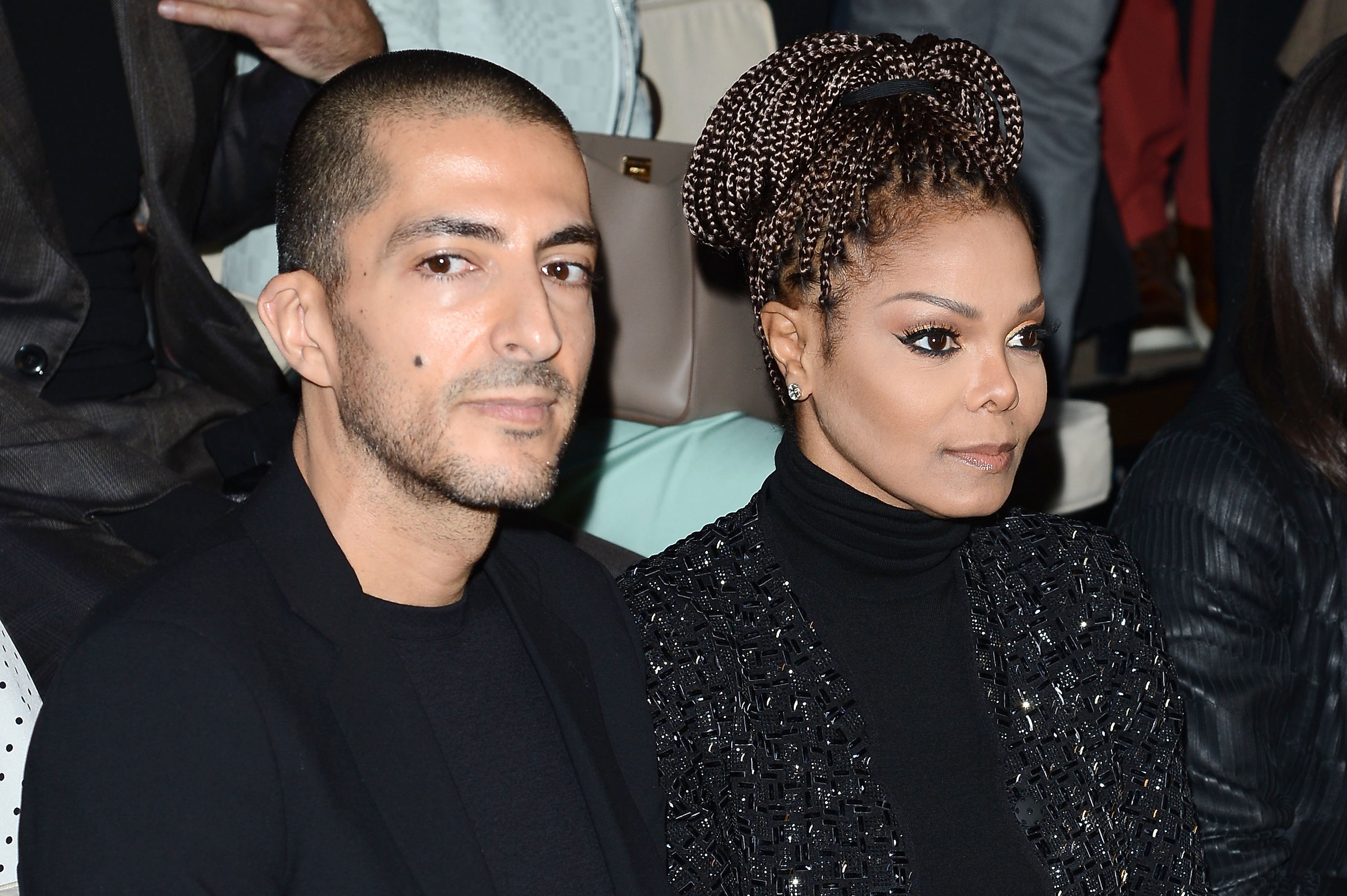  Wissam al Mana and Janet Jackson attend the Giorgio Armani fashion show during Milan Fashion Week Womenswear Fall/Winter 2013/14 on February 25, 2013 in Milan