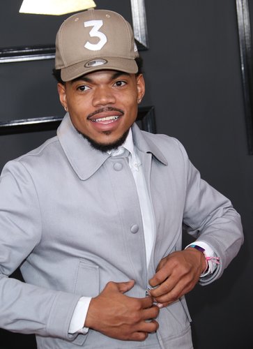 Chance the Rapper arrives at The 59th Grammy Awards at Staples Center on February 12, 2017 in Los Angeles