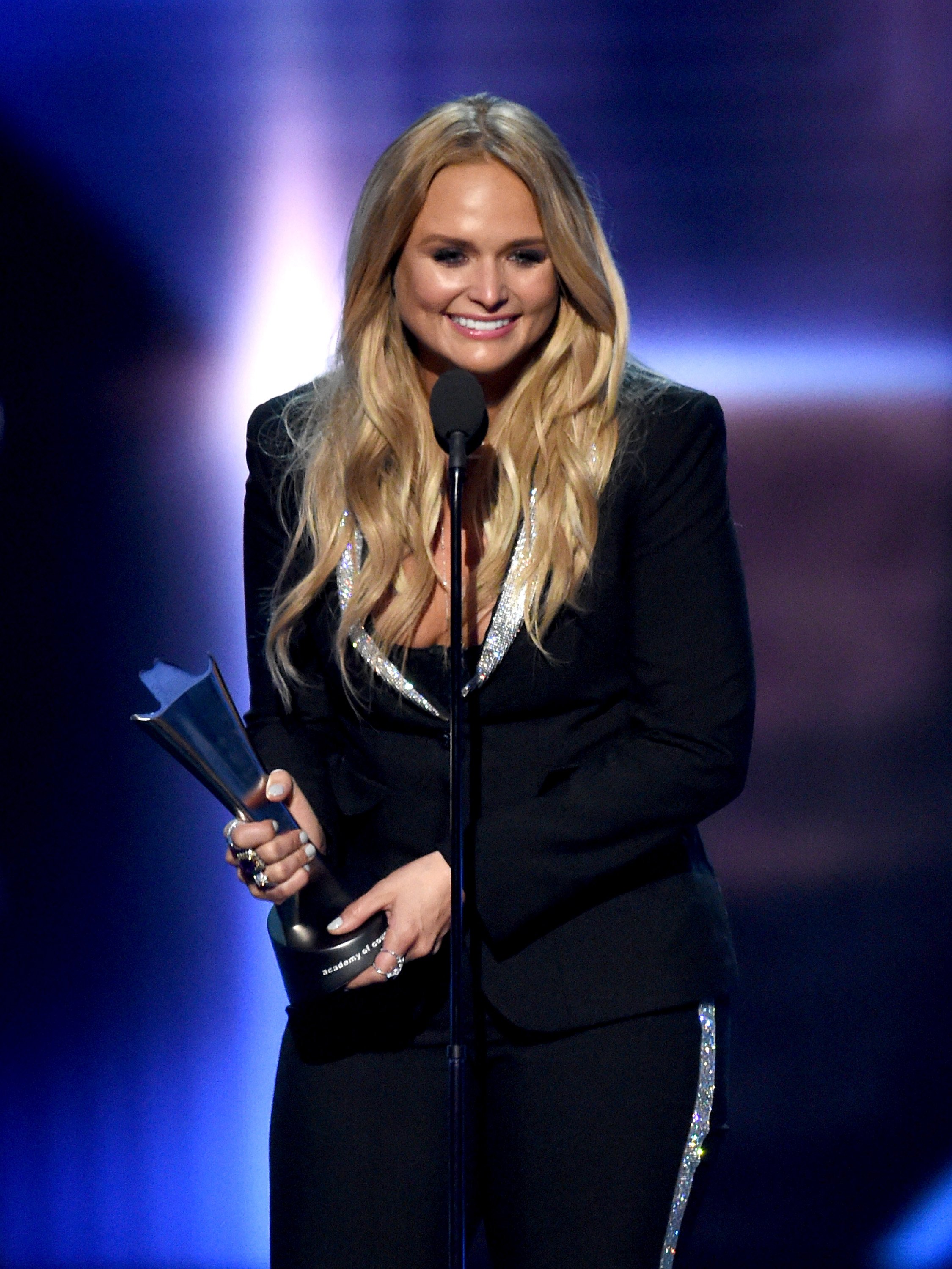 Miranda Lambert accepts the Album of the Year award for 'The Weight of These Wings' onstage during the 52nd Academy Of Country Music Awards at T-Mobile Arena on April 2, 2017 in Las Vegas