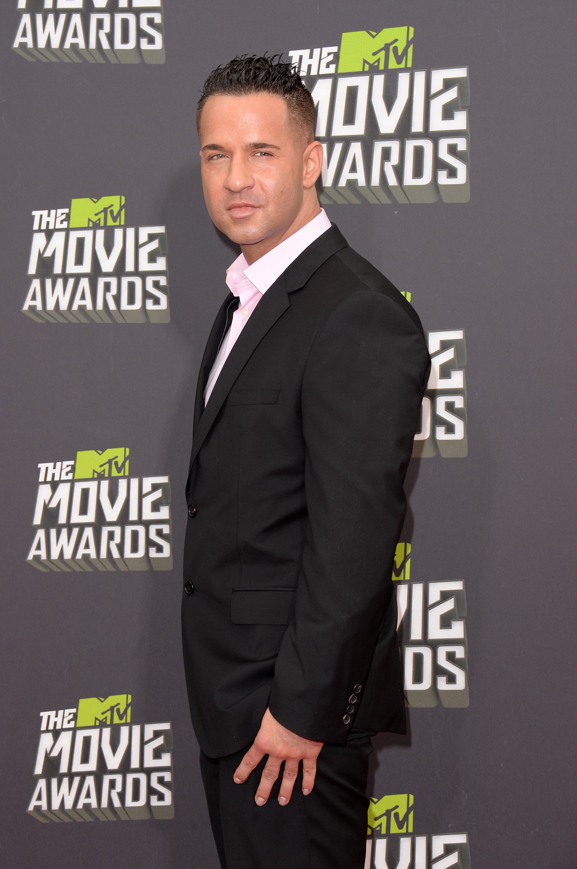 Mike 'The Situation' Sorrentino arrives at the 2013 MTV Movie Awards at Sony Pictures Studios on April 14, 2013 in Culver City, Calif