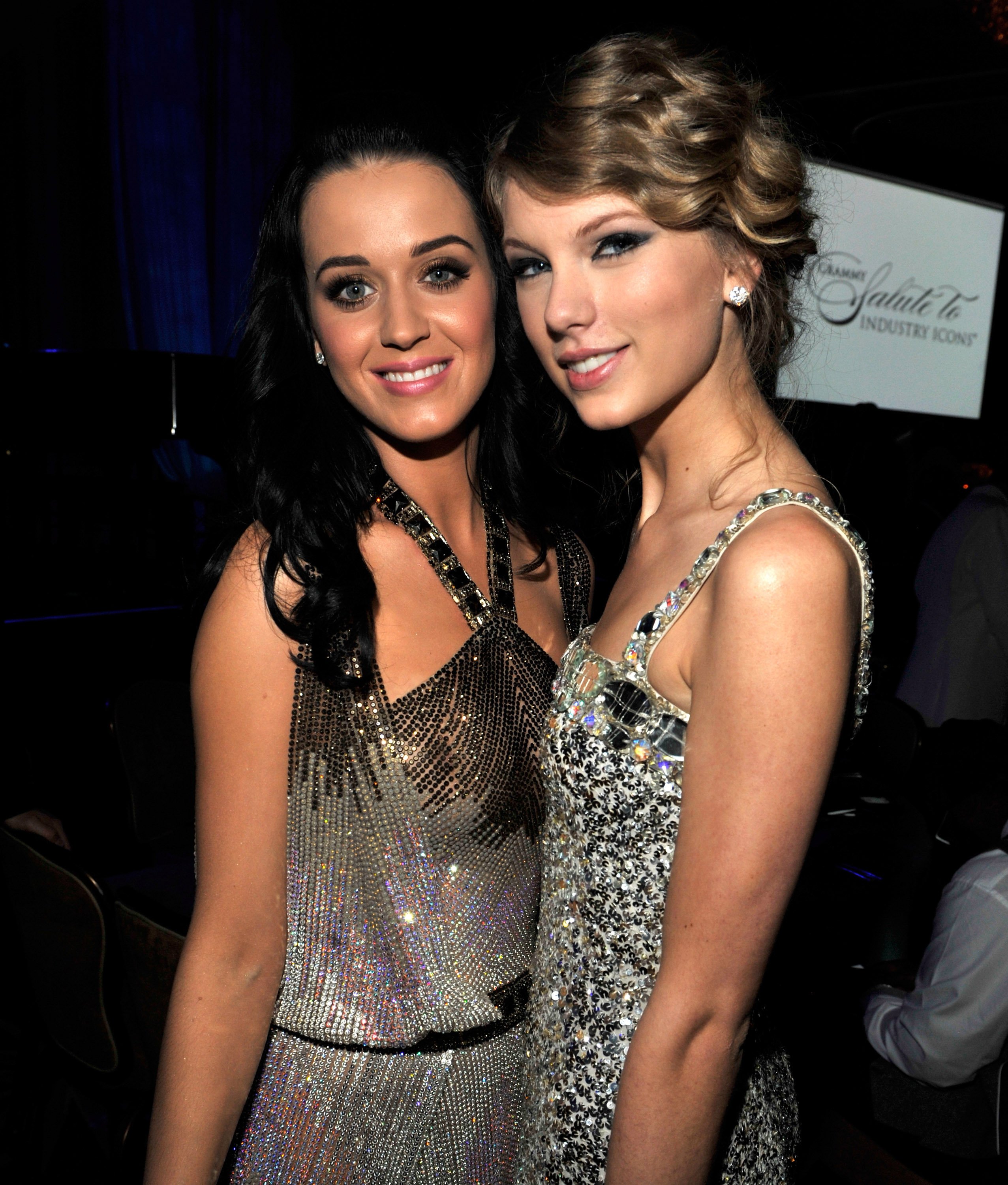 Katy Perry and Taylor Swift at the 52nd Annual GRAMMY Awards - Salute To Icons Honoring Doug Morris held at The Beverly Hilton Hotel on January 30, 2010 in Beverly Hills