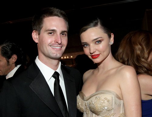Evan Spiegel and Miranda Kerr attend the Fifth Annual Baby2Baby Gala at 3LABS on November 12, 2016 in Culver City, Calif.