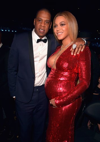 Jay Z and Beyoncé during The 59th Grammy Awards at Staples Center on February 12, 2017 in Los Angeles