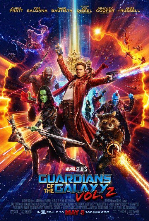 The official poster for 'Guardians of the Galaxy Vol. 2'