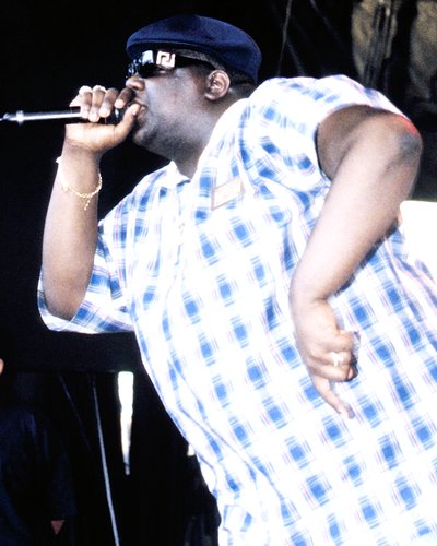 Notorious B.I.G. aka Biggie Small performing at KMEL Summer Jam at Shoreline Amphitheater in Mountain View CA on August 11th, 1995