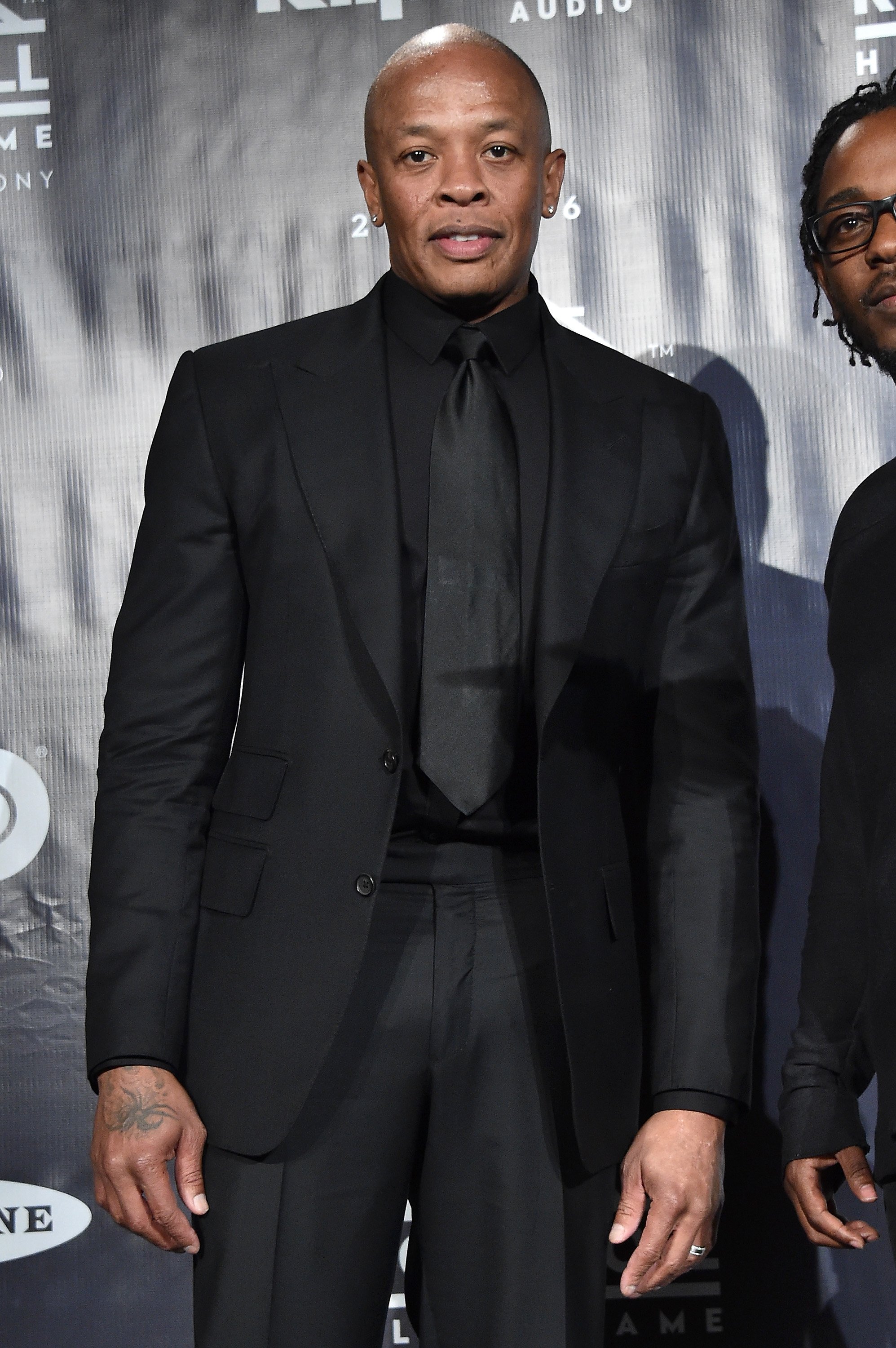 Dr. Dre poses in the 31st Annual Rock And Roll Hall Of Fame Induction Ceremony at Barclays Center on April 8, 2016 in New York City