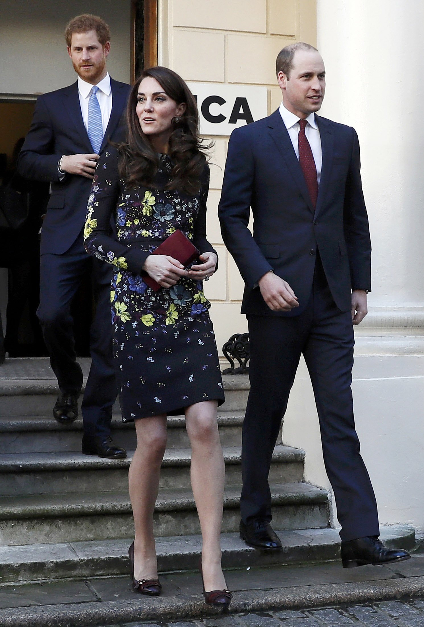 Prince Harry, Prince William, Duke of Cambridge and Catherine, Duchess Of Cambridge are seen on January 17, 2017 in London