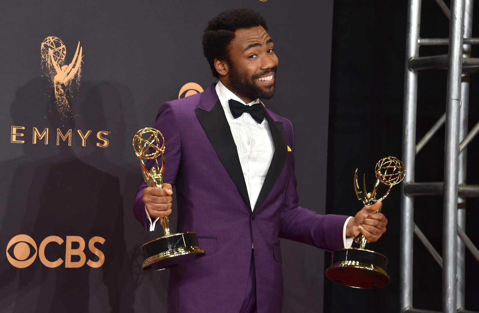 Donald Glover had a big night at the 2017 Emmy Awards on Sunday. He took home two major honors for his show Atlanta: Outstanding Directing for a Comedy Series and Outstanding Lead Actor in a Comedy Series.
