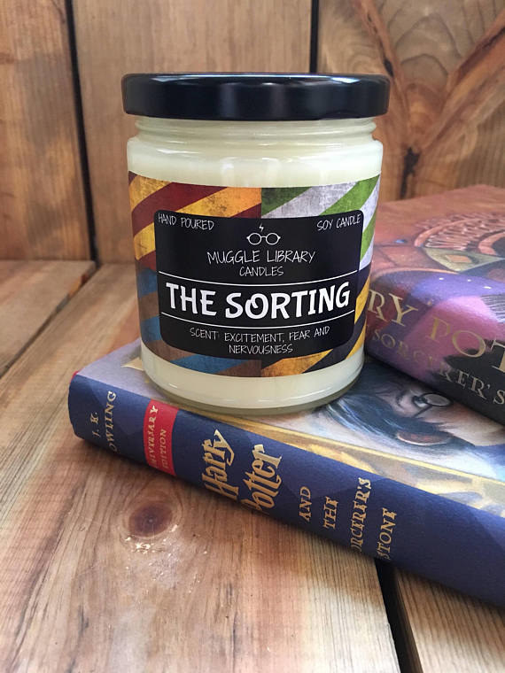 Yes, the Etsy store Muggle Library Candles is now taking pre-orders for a candle (priced at $14 plus shipping) that will change color as it burns to reveal your Hogwarts house!