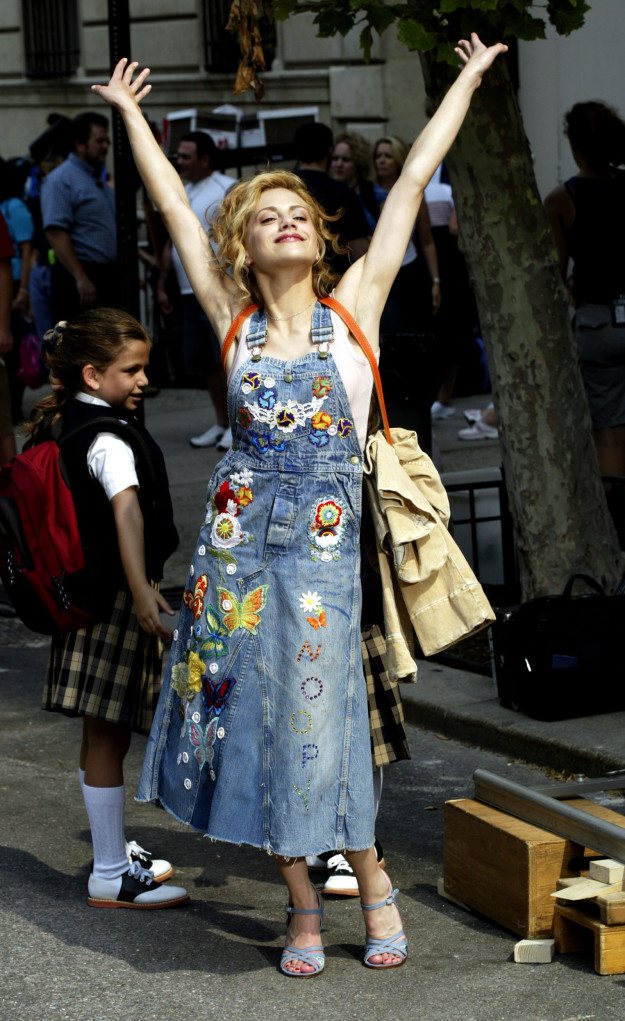 Brittany Murphy on the set of Anger Management.