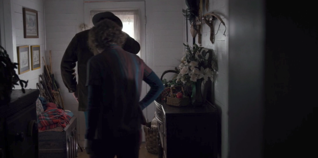 Now, notice the doorway of the Ives house as Hopper and Joyce leave.