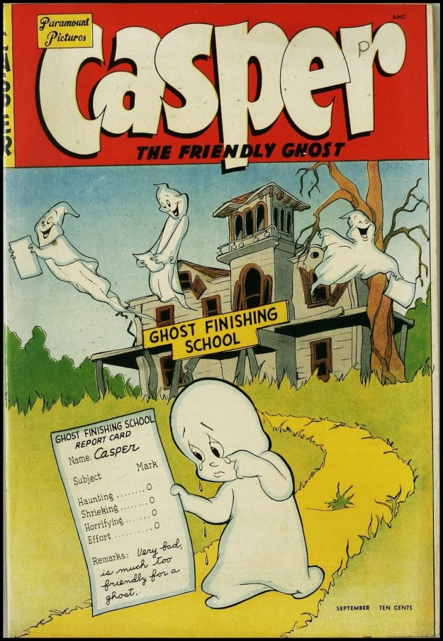 But, wait! During the '60s and '70s, Harvey Comics — who was responsible for the Casper comic books — would apparently say that Casper's parents "were ghosts when they married," meaning that "their son would be a ghost too."