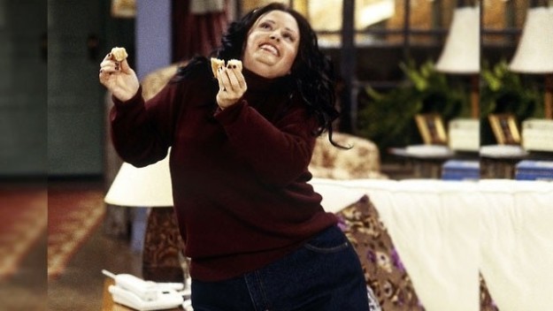 The whole "Fat Monica" running gag on Friends: