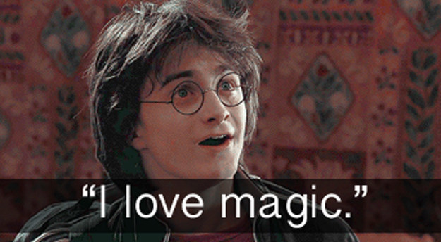 When Harry loved magic in Harry Potter and the Goblet of Fire.