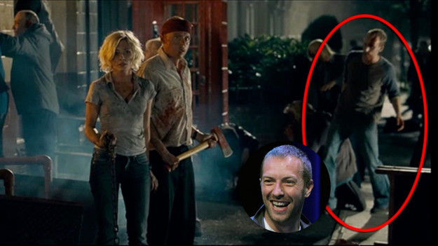 Chris Martin from Coldplay played a zombie in Shaun of the Dead.