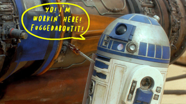 R2D2 was originally meant to be able to speak normally.