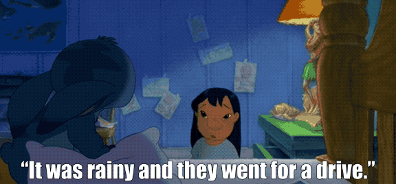 Why would he do that? Well, in Lilo &amp; Stitch, we find out that Lilo's parents died in a car accident on a rainy night.