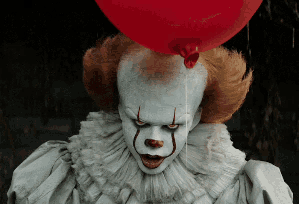 (Yep, that's Pennywise from the recent It movie — with a lot less makeup.)