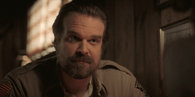 Now, for the rest of you who are as hungry as a Demodog for MORE Stranger Things stuff, let's take a moment to appreciate Hawkins' bachelor of the year Chief Jim Hopper.