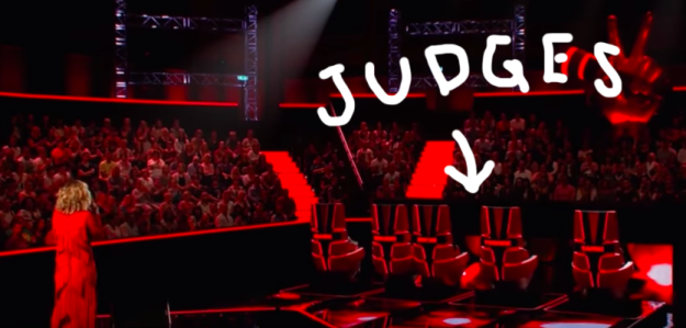 PRESUMABLY, the judges were supposed to turn their chairs around, realize it was THE Rita Ora standing before them, and everyone would have a good laugh.